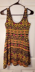 Tribal print mini dress